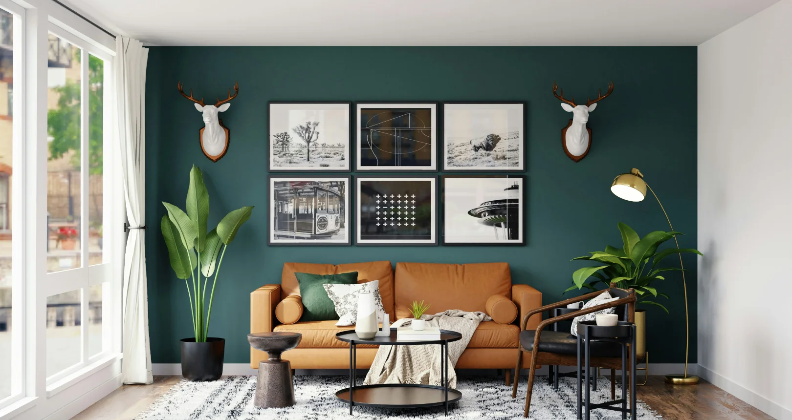 small space finds sofa withlight teal background