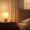 yellow side lamp in a bedroom