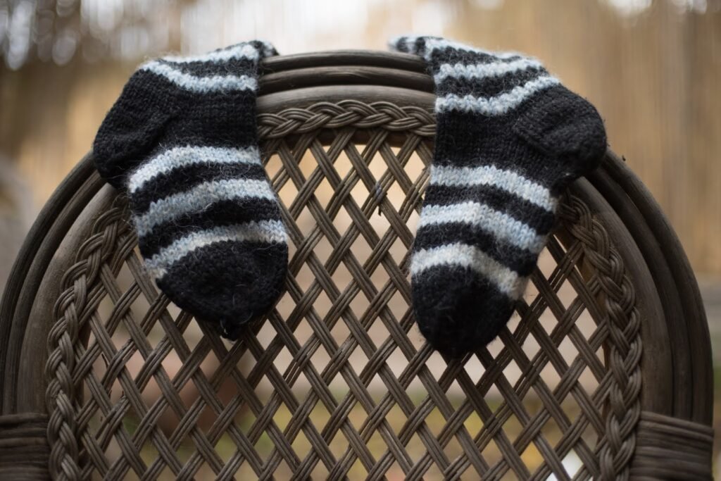 old socks on chair