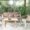 patio ideas with outdoor sofa set along with plants and shade
