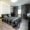 black curtain in decorated bedroom