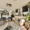 Cozy living room with decorated sofa and stylish room decor