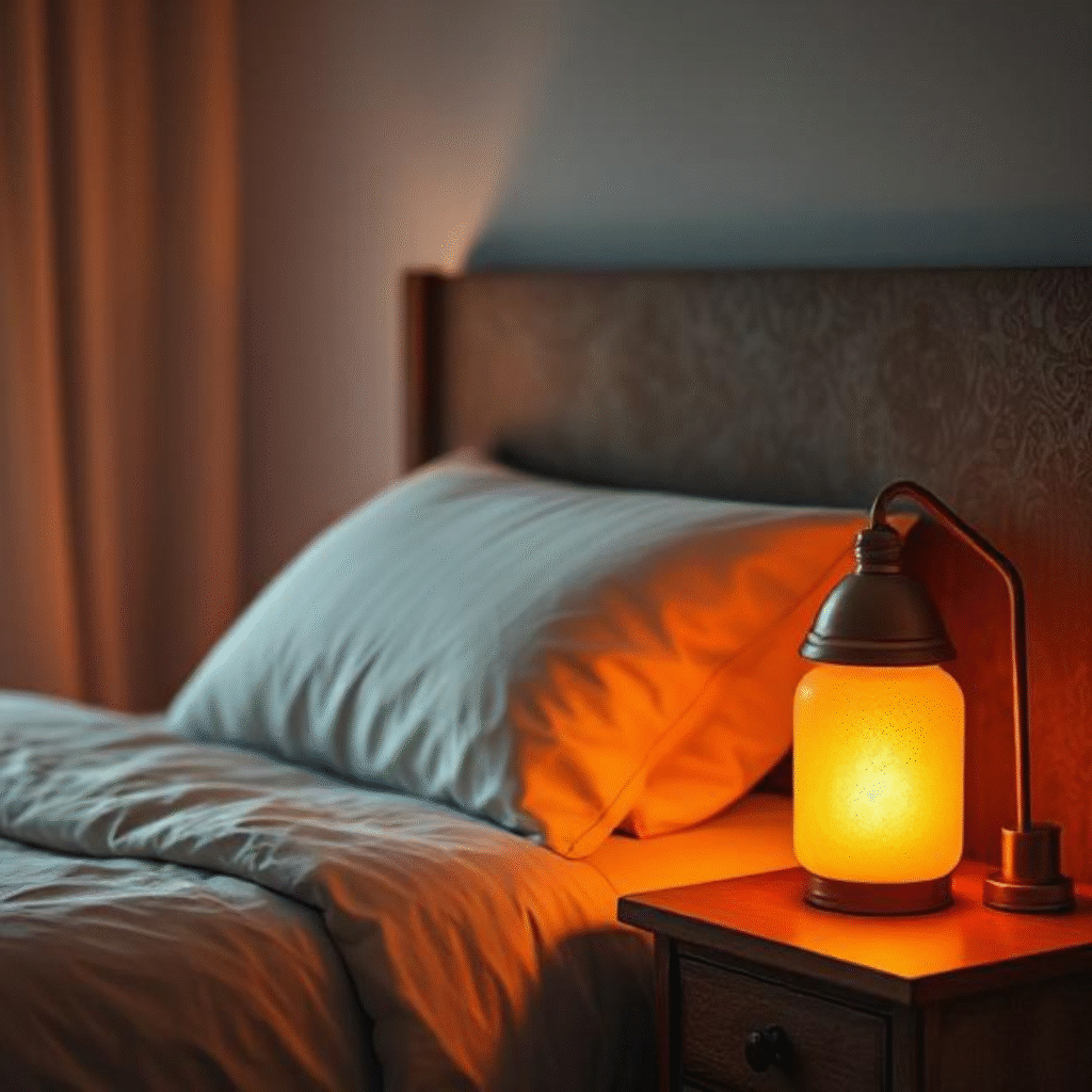 lamp in guest room