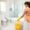 girl cleaning bathtub with soap