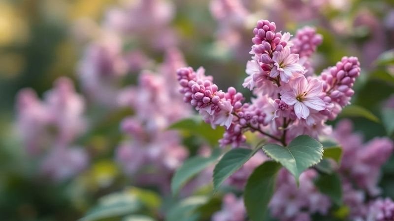 lilac bush with buds