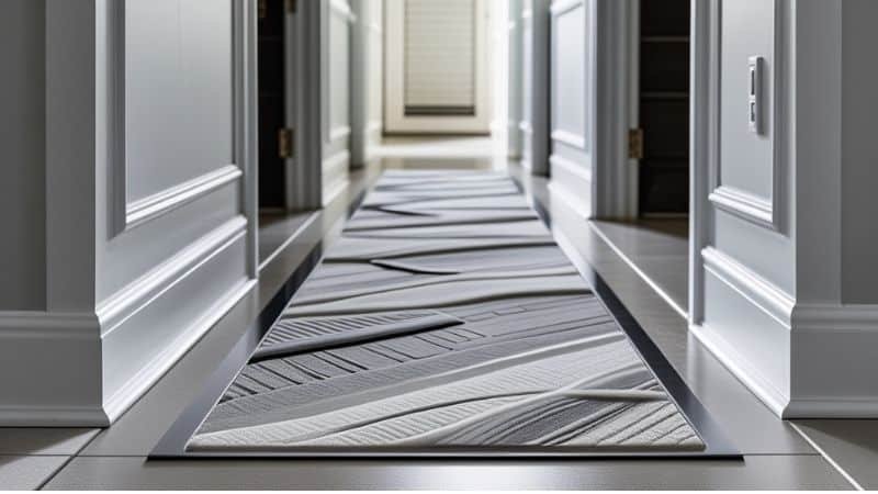 Stylish floor runner in a hallway