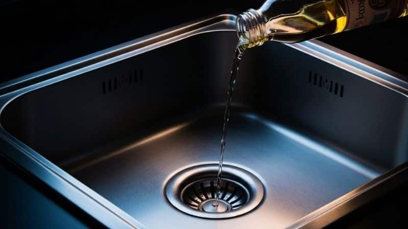 leaning and deodorizing sink with vinegar