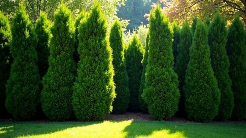 privacy shrubs creating natural living fence
