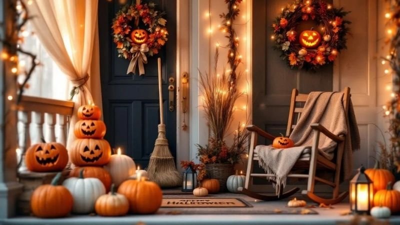 Halloween design with consistent color theme