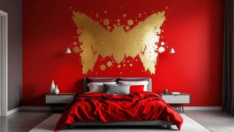 bright red wall paint colors
