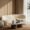 Curved sofa and oval coffee table