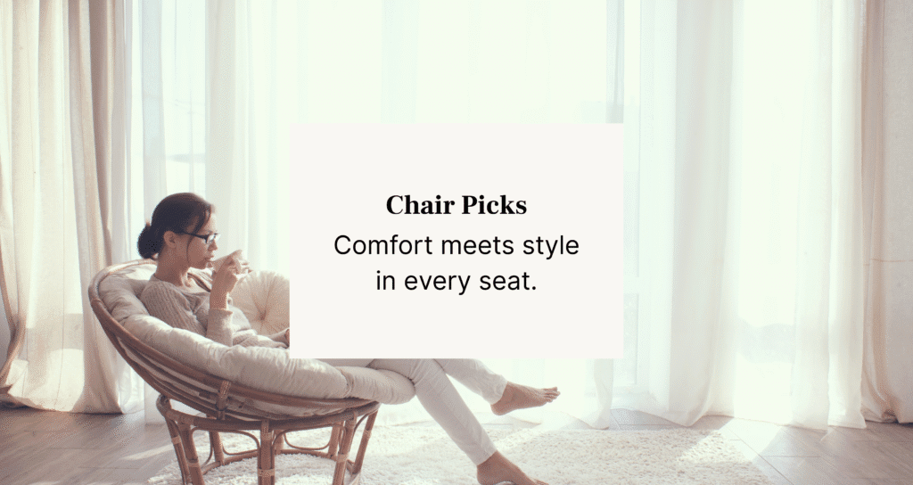 woman reading book in a cosy chair