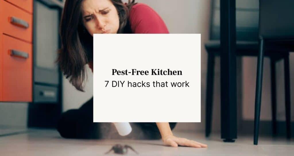 woman killing pest