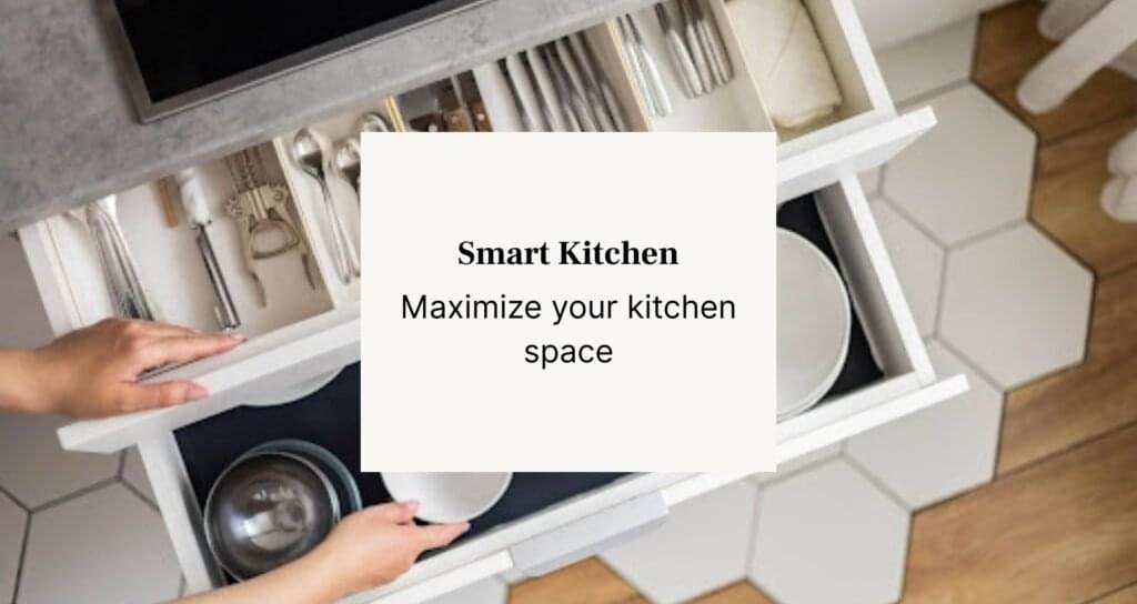 woman keeping utensils in drawer