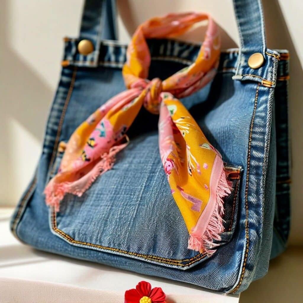 old jeans bag