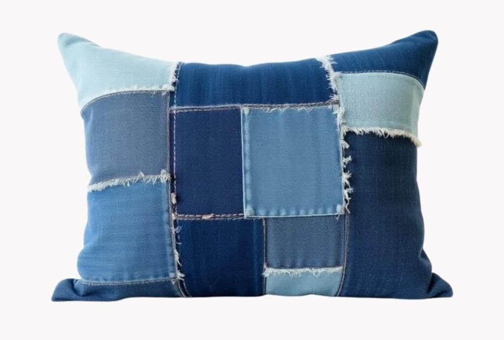 old jeans pillow