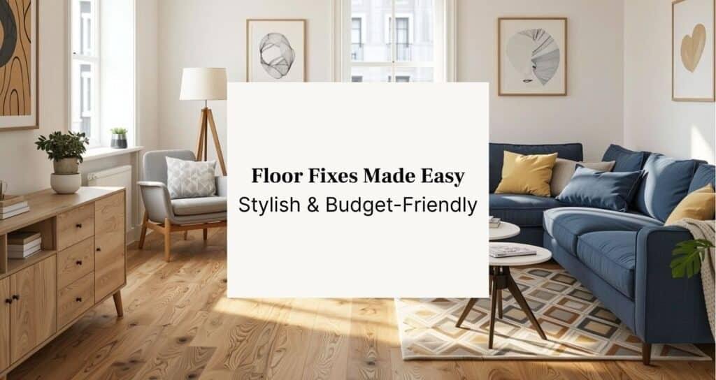 modern living room with stylish updated flooring