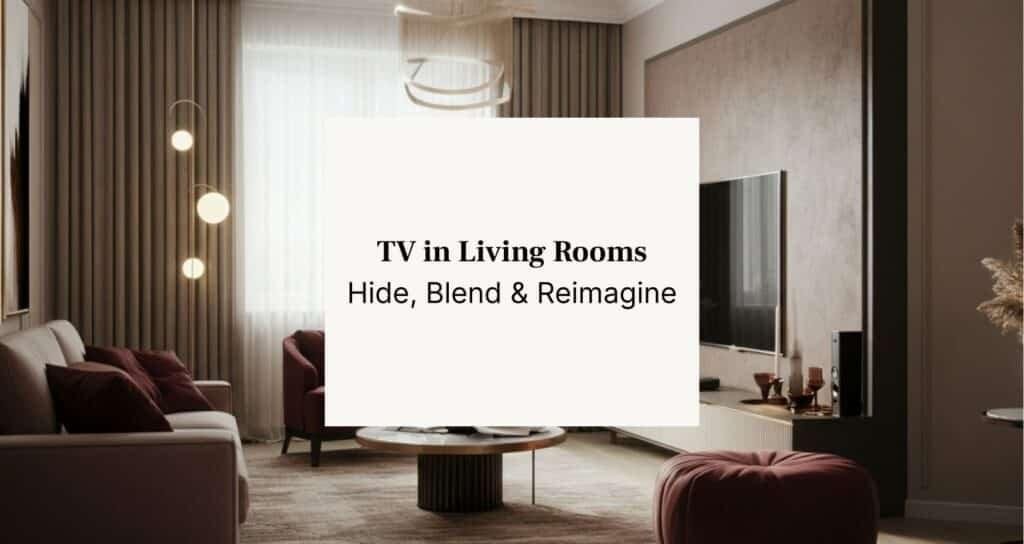 Elegant living room with minimal TV focus