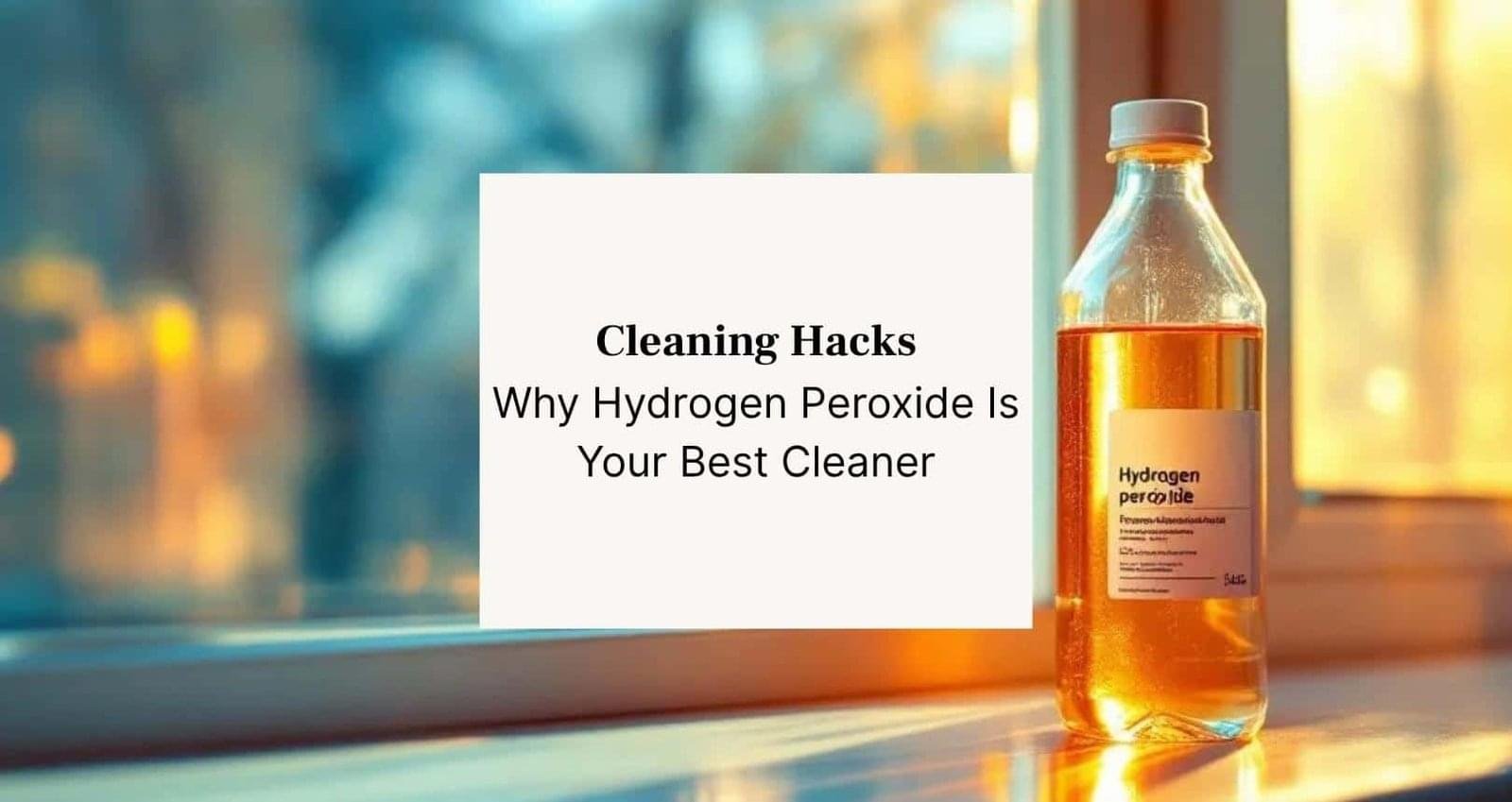 sparkling clean window after using hydrogen peroxide