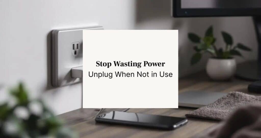 a plugged phone charger