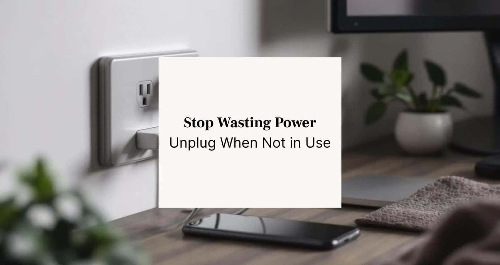 a plugged phone charger