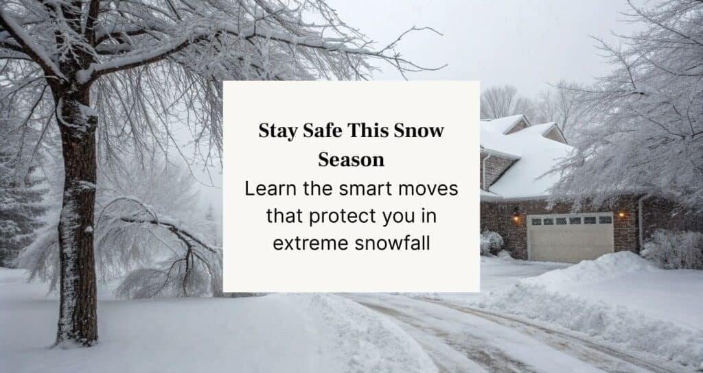 American home covered in deep snow